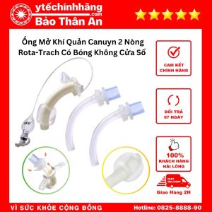 Ống Mở Khí Quản Canuyn 2 Nòng Rota-Trach Có Bóng Không Cửa Sổ