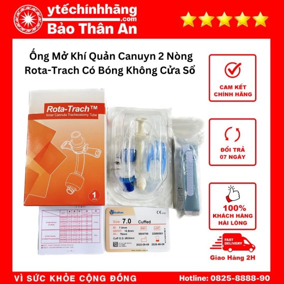 Thiết kế ống mở khí quản nòng trong tháo lắp dễ dàng.