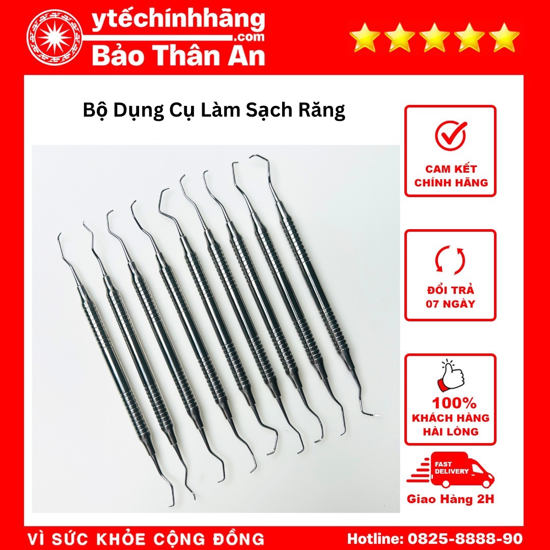 Bộ Dụng Cụ Làm Sạch Răng 9 Chi Tiết 1 Bộ Dụng Cụ Làm Sạch Răng 9 Chi Tiết