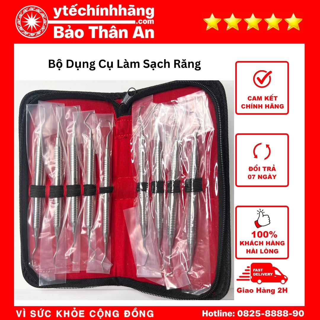Bộ Dụng Cụ Làm Sạch Răng 9 Chi Tiết Bo Dung Cu Lam Sach Rang 9 Chi Tiet