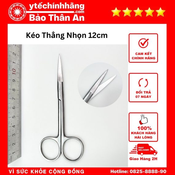 Kéo thẳng nhọn 12cm