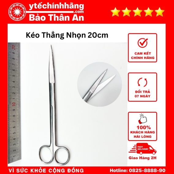 Kéo thẳng nhọn 20cm