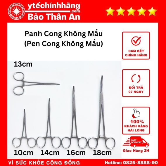 Panh Cong Không Mấu Các Cỡ là dụng cụ kẹp gắp thông dụng được sử dụng nhiều trong gia đình và y tế