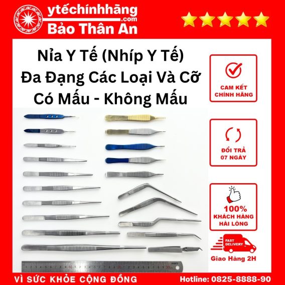 Kẹp Mô Có Lỗ Mở 13 Nỉa Y Tế