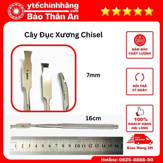 Cây Đục Xương Chisel 16cm 10 Cay Duc Xuong Chisel 16cm 7mm