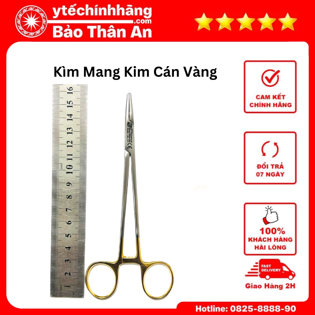 Kìm Mang Kim Cán Vàng 16cm Kim Mang Kim Can Vang 16cm