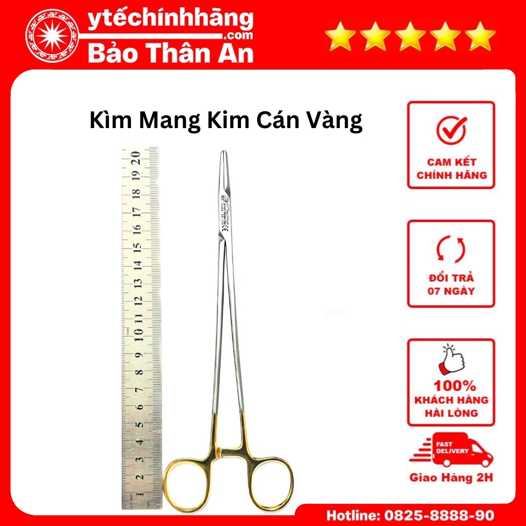 Kìm Mang Kim Cán Vàng 20cm Kim Mang Kim Can Vang 20cm