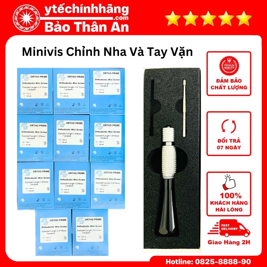 Minivis Chỉnh Nha và Tay Vặn Minivis Minivis Chinh Nha va Tay Van Minivis