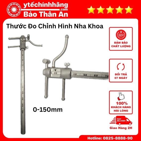 Thước Đo Chỉnh Hình Nha Khoa là dụng cụ y tế sử dụng để đo khuôn mặt, khoảng cách mắt đến môi, mũi đến cằm, thuận tiện cho bác sĩ, nha sĩ tư vấn thẩm mỹ.