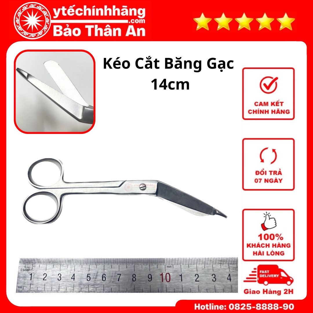 Kéo Cắt Băng Bột 14cm Keo Cat Bang Bot 14cm