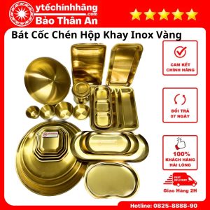 Bát Cốc Chén Hộp Khay Inox Vàng