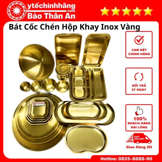 Bát Cốc Chén Hộp Khay Inox Vàng 53 Bat Coc Chen Hop Khay Inox Vang