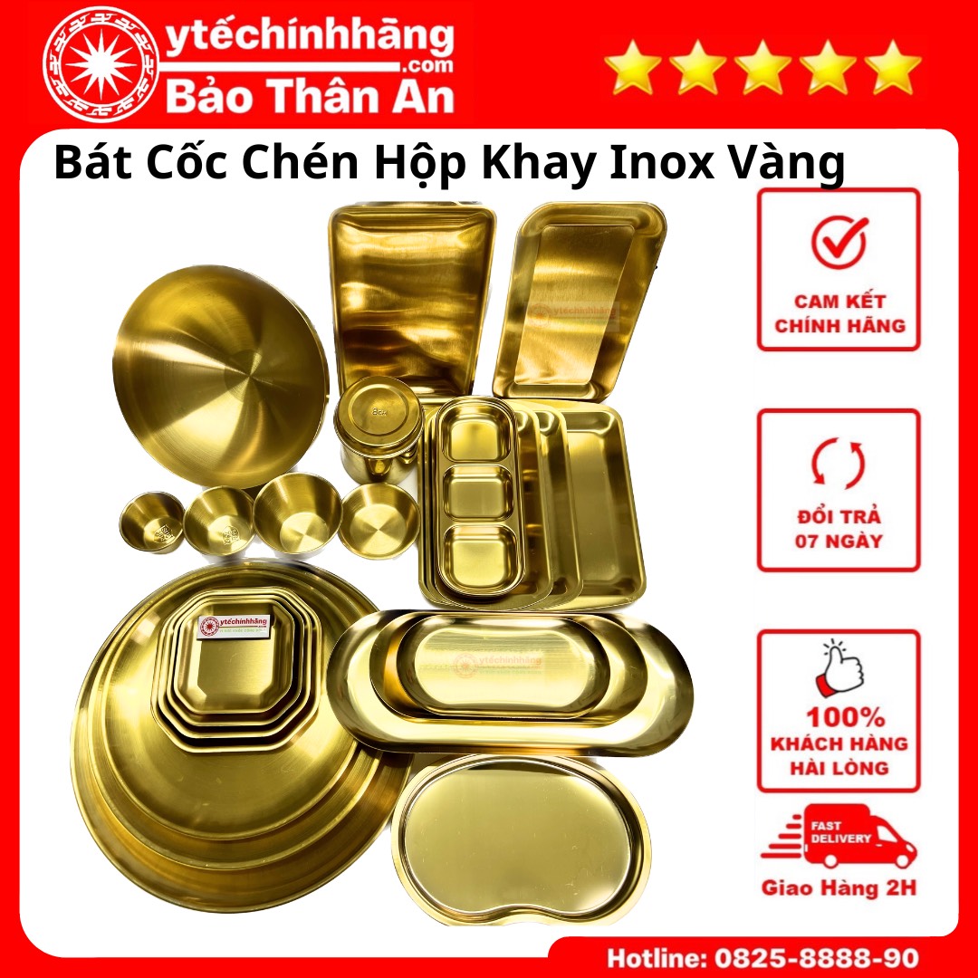 Bát Cốc Chén Hộp Khay Inox Vàng Bat Coc Chen Hop Khay Inox Vang