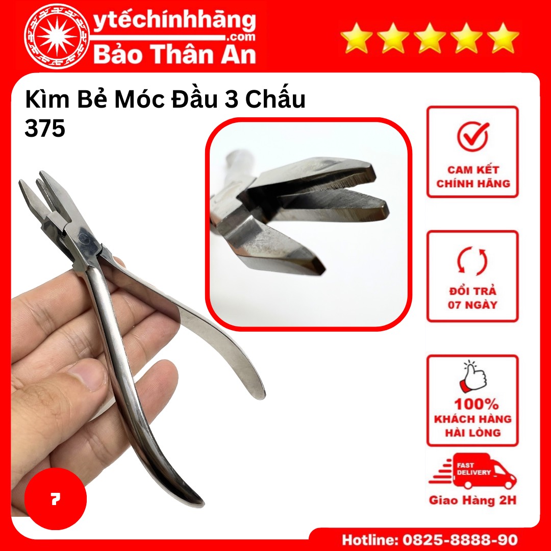 Kìm Bẻ Móc Đầu 3 Chấu 375 Kim Be Moc Dau 3 Chau 375
