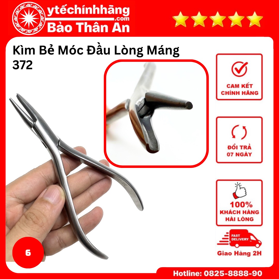 Kìm Bẻ Móc Đầu Lòng Máng 372 Kim Be Moc Dau Long Mang 372