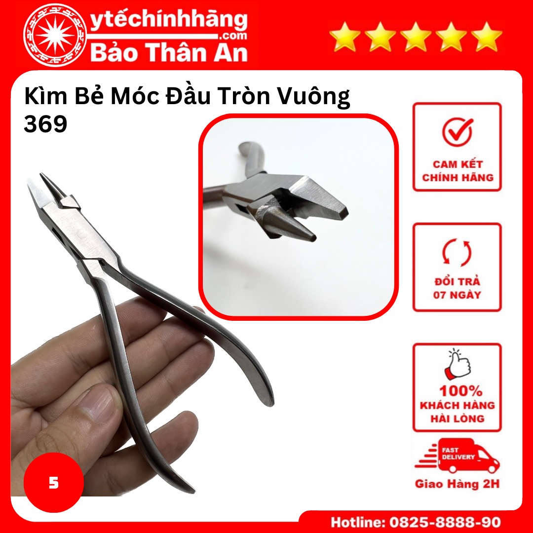 Kìm Bẻ Móc Đầu Tròn Vuông 369 Kim Be Moc Dau Tron Vuong 369
