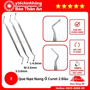 Que Nạo Nang Ổ Curette 2 Đầu