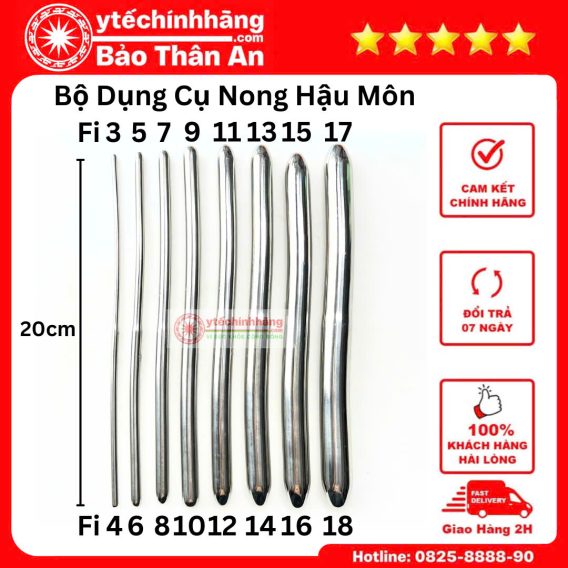 Bộ Dụng Cụ Nong Hậu Môn Inox 37 Bộ Dụng Cụ Nong Hậu Môn Inox
