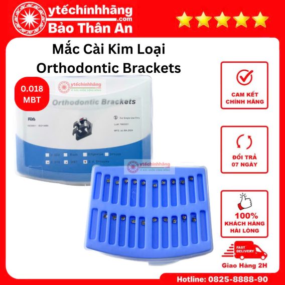Mac cai rang kim loai orthodontic Brackets MBT 0.018