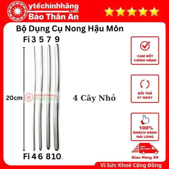 Bộ Dụng Cụ Nong Hậu Môn Inox 38 Bộ Dụng Cụ Nong Hậu Môn Inox