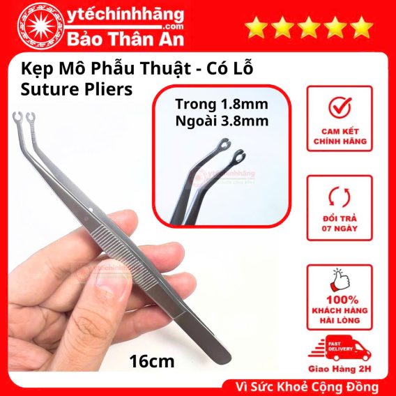 Kẹp Phẫu Tích DeBakey 13 Kep mo phau thuat co lo mo suture pliers