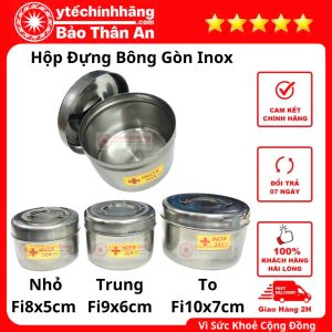 Hộp Đựng Bông Gòn Inox