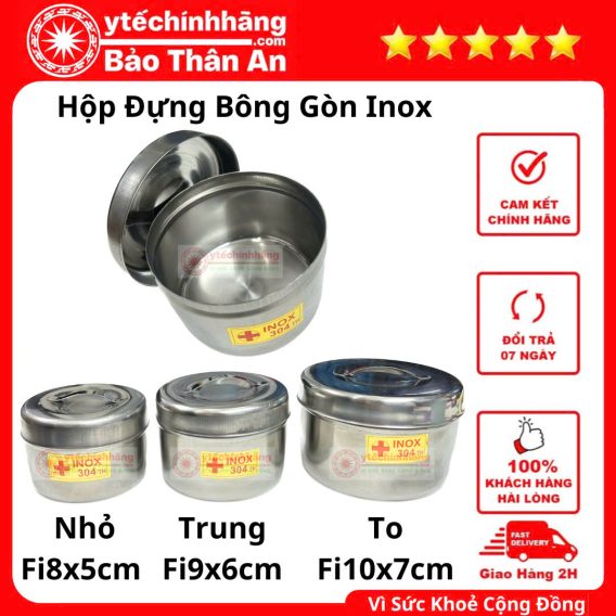 Bát Cốc Giá Hộp Khay Inox 26 Hop Dung Bong Gon Inox