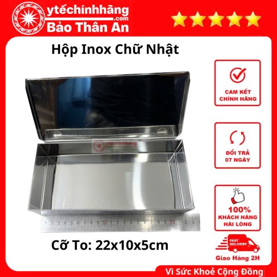 Hop Inox Chu Nhat To 22x10x5cm