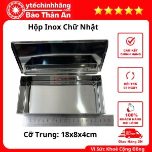 Hop Inox Chu Nhat Trung 18x8x4cm