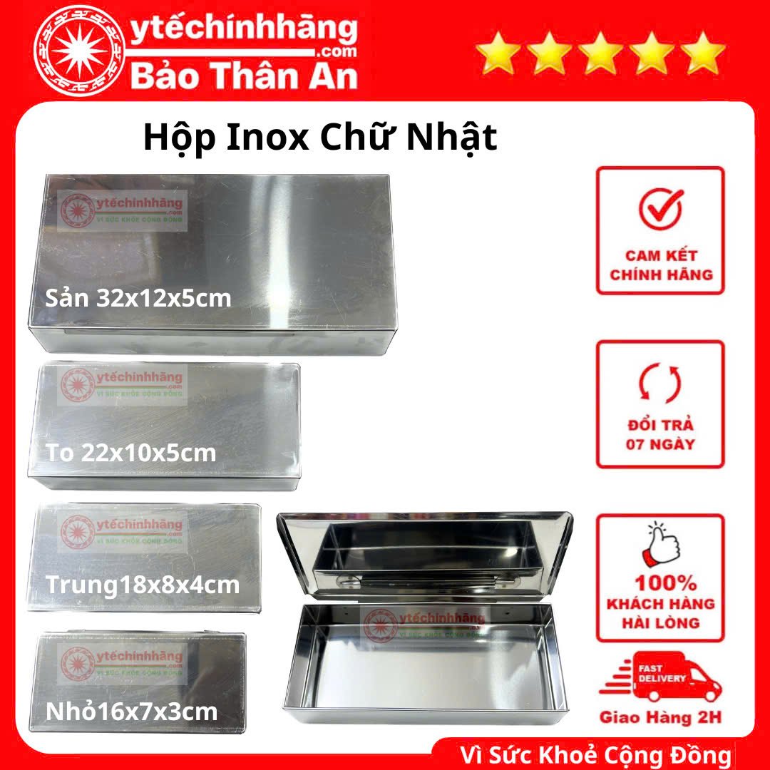 Hộp Inox Chữ Nhật Hop Inox Chu Nhat