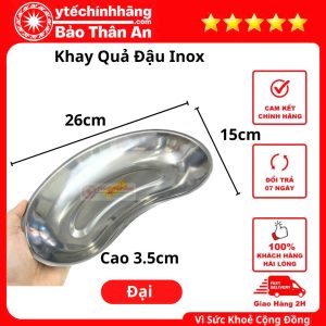Khay Qua Dau Inox dai