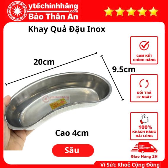 Khay Qua Dau Inox sau