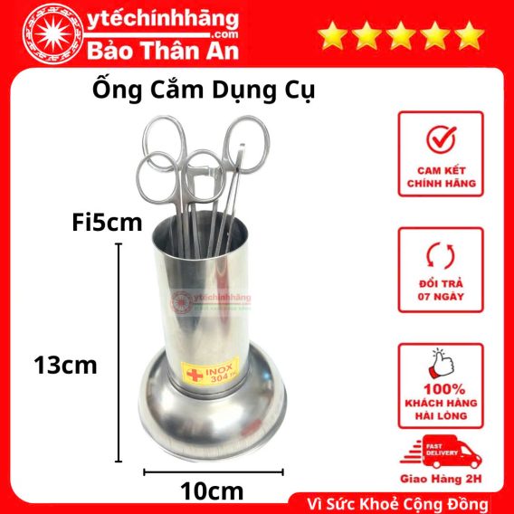 Ống Cắm Panh 10 Ống Cắm Dụng Cụ hay Trụ Ống Cắm Panh/Pen sử dụng để cắm các dụng cụ spa y tế được làm bằng chất liệu Inox 304 rất bền và chắc chắn.