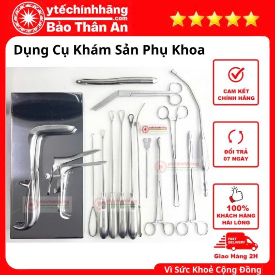 Nỉa Kẹp Phẫu Tích 24 Dụng Cụ Khám Sản Phụ Khoa