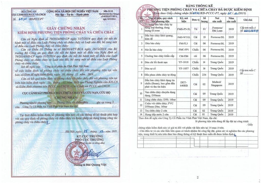 mau chung nhan kiem dinh