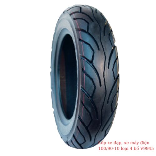 Lốp xe ga không săm, xe điện điện 100/90-10 V9945 4PR TL