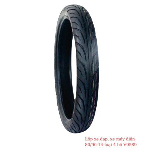 Lốp xe đạp, xe máy điện 80/90-14 V9589 4PR/TL loại 4 bố