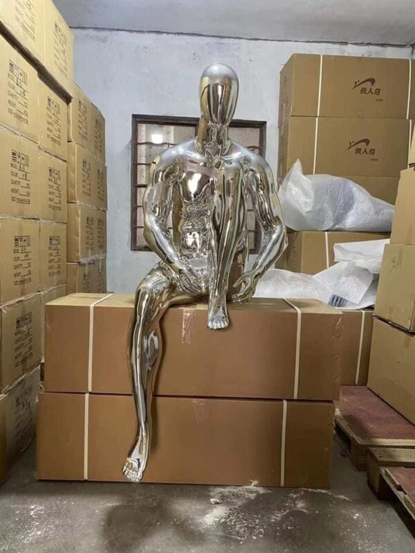 Manocanh nam ngồi mạ các màu hàng nhập khẩu