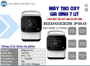 MÁY TẠO OXY 7 LÍT HIDGEEM PRO - CÔNG NGHỆ MỸ