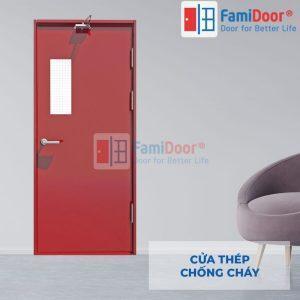 CÁC MẪU CỬA THÉP CHỐNG CHÁY 1 CÁNH ĐẸP NHẤT TẠI FAMIDOOR