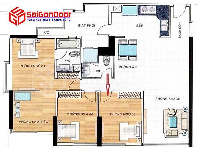 Các bố trí thiết kế cửa phong ngủ hợp lý