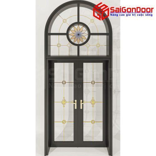Cửa Nhôm Vân Gỗ SGD-CNVG-27