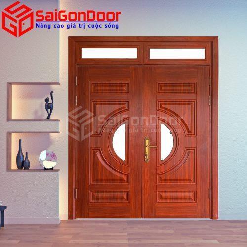 Cửa Thép Vân Gỗ SGD-KM.TVG-2C-1