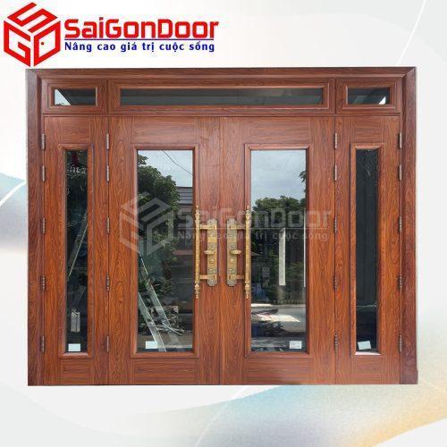 Cửa Thép Vân Gỗ SGD-KM.TVG-4C.7