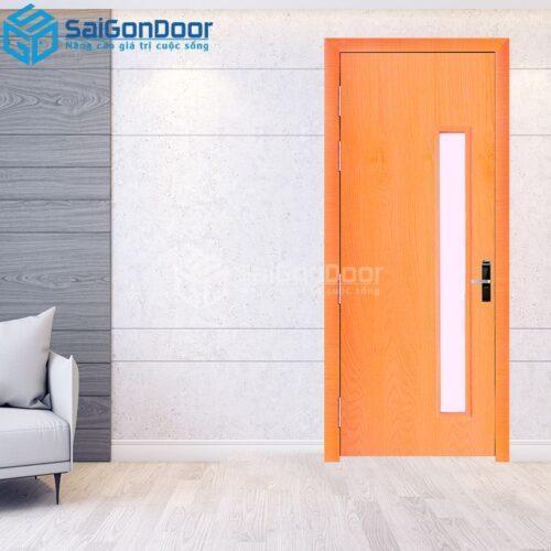 Cửa Gỗ MDF veneer P1GL Xoan Đào-MDFV-SGD