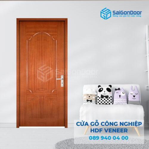 Cửa Gỗ Công Nghiệp HDF Veneer 2A Xoan Đào-SGD