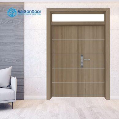 Cửa gỗ công nghiệp MDF Veneer 2 cánh