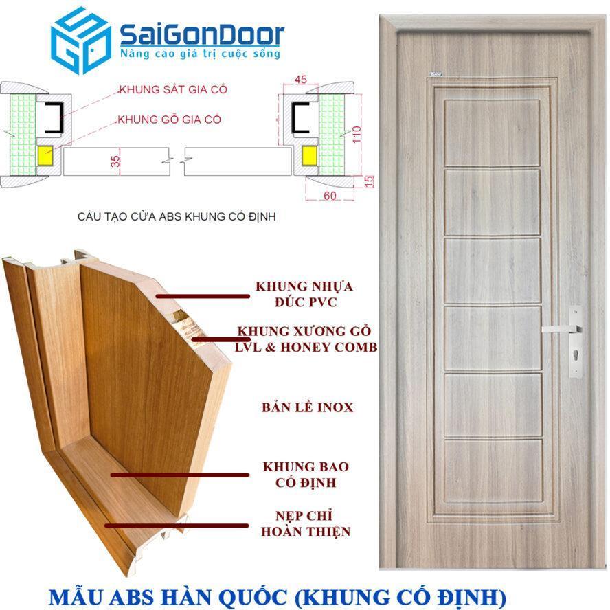 Cấu tạo cửa nhựa ABS cố định