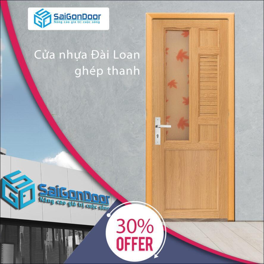 Cửa nhựa Đài Loan ghép thanh
