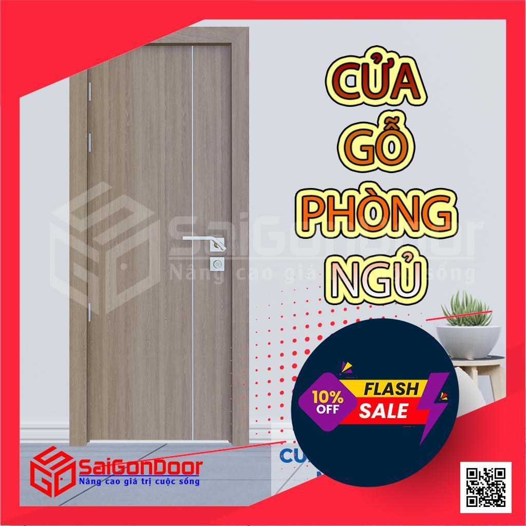 Cửa gỗ công nghiệp phòng ngủ SaiGonDoor